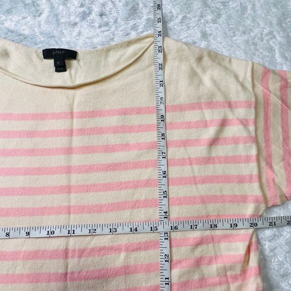 J. Crew Womens Champagne Jasmine Dip Dye Stripe Boat Neck Sweater Size Medium - Picture 5 of 5